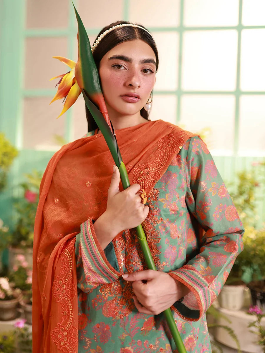 1 & Get 1 Free - LUXURY LAWN EMBROIDERED SUIT