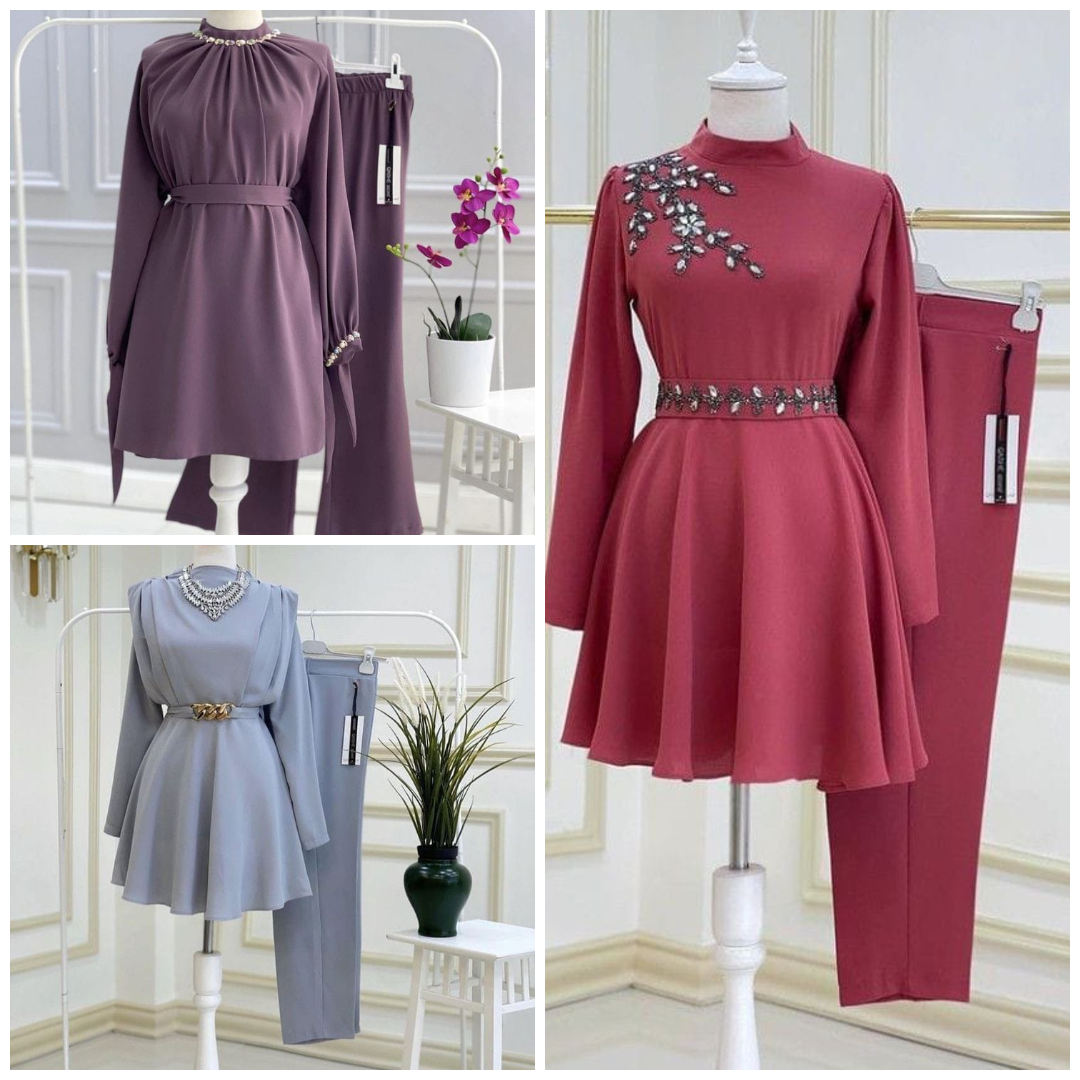 107A - Stylish Pack of 3 Women's Casual Summer Suit Set β Premium Stitched Kurti & Trousers 50% Off Summer Sale