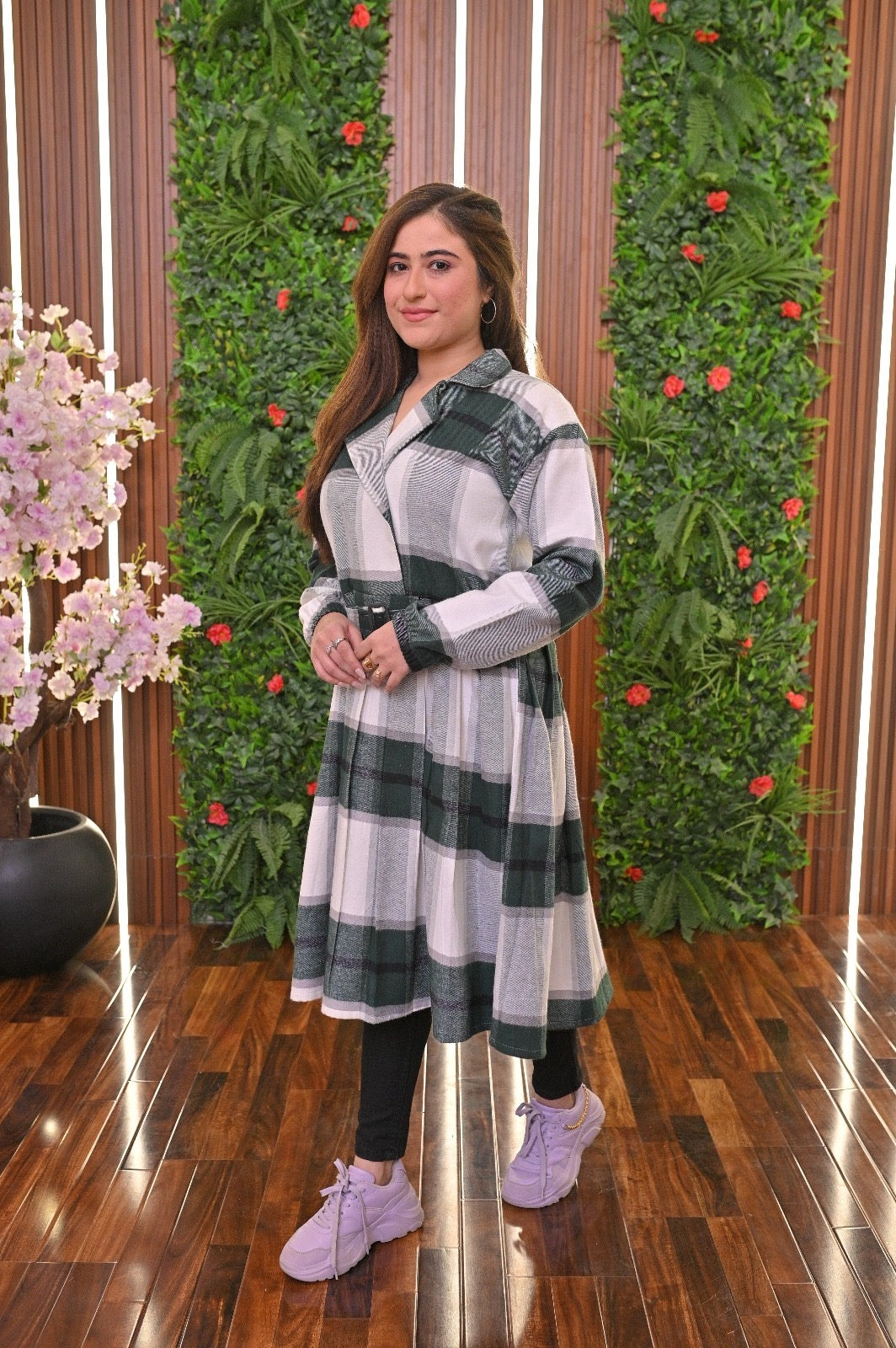 Coat Style Collared Tile Dress