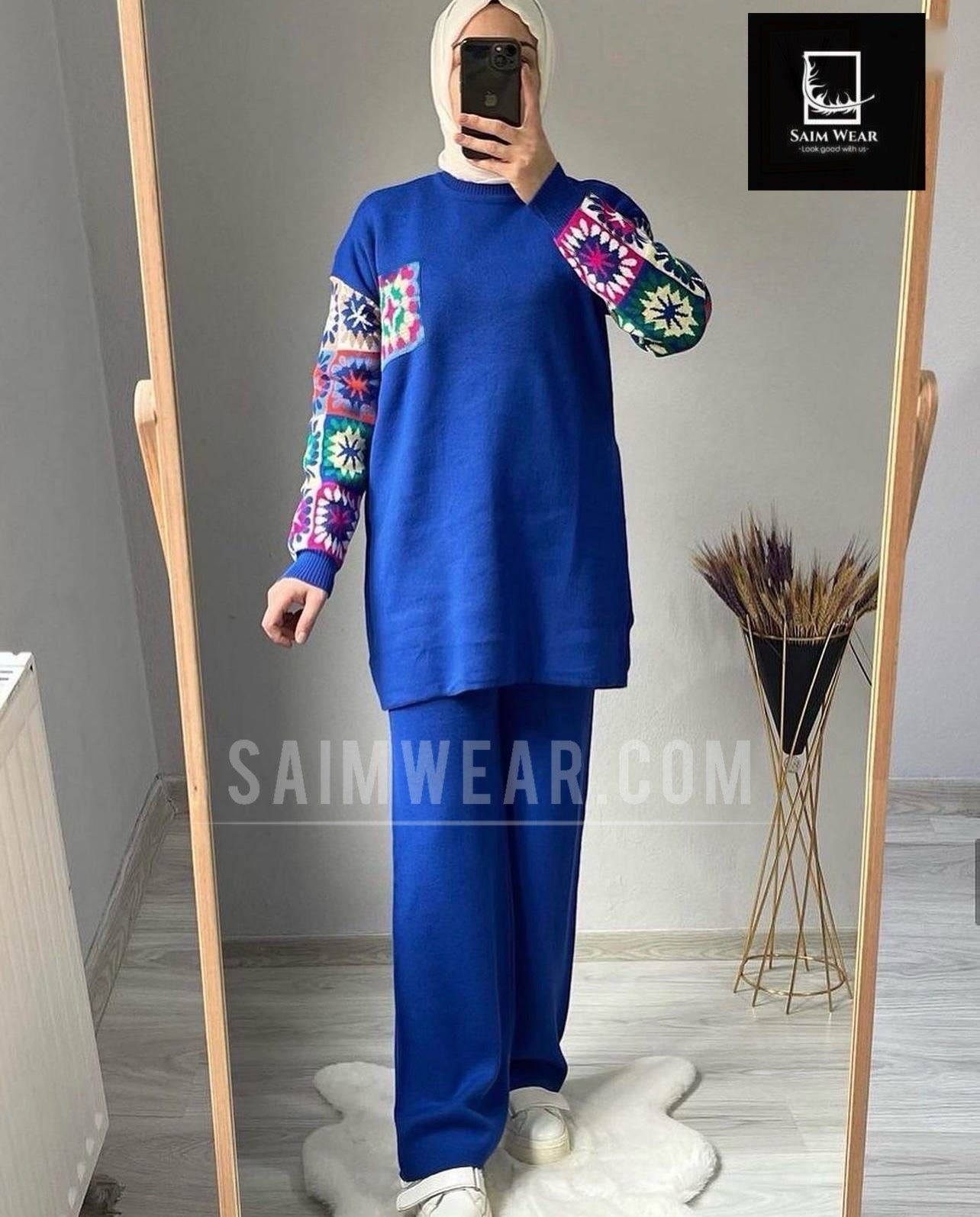 2 Pcs Printed Fleece Co ord Set CH 321