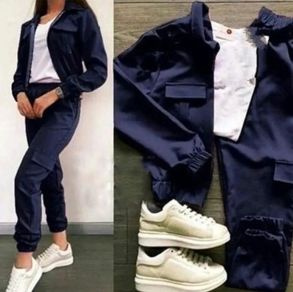 3 Pcs Winter Pocket Style Tracksuit