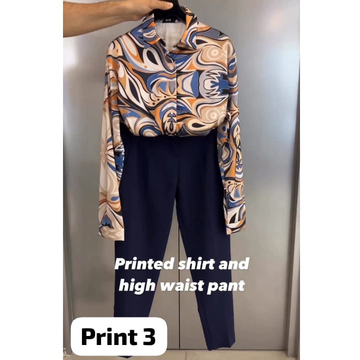 2 Pcs High waist Paint Dress