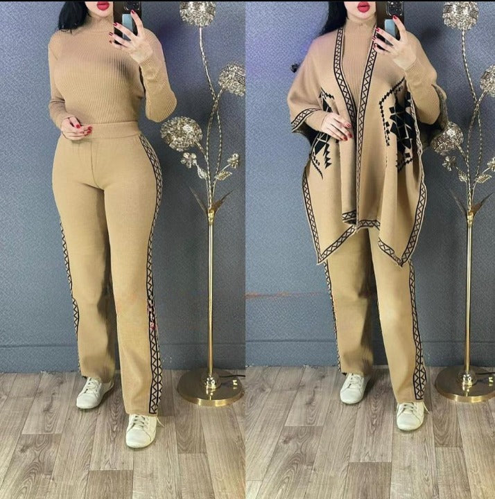 Ready To Wear 3 Pcs Winter Fleece Outfit CH-370