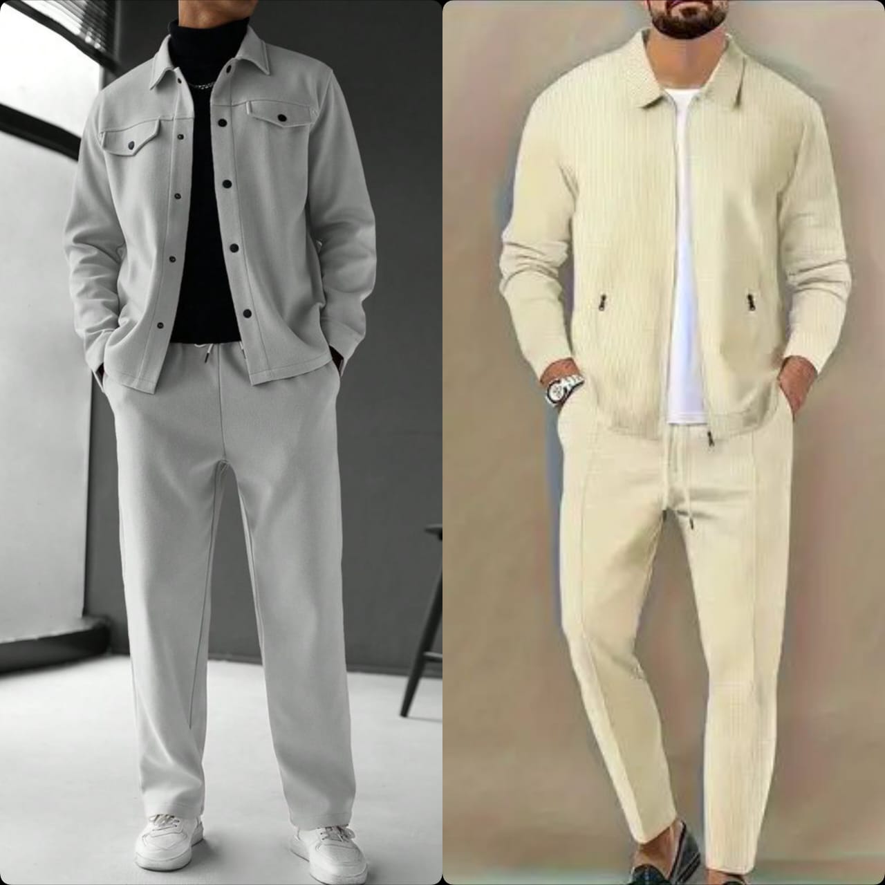 Pack of 2 Autumn/Winter Men’s Tracksuit Sets – Long Sleeve Sweatshirt & Joggers 76533