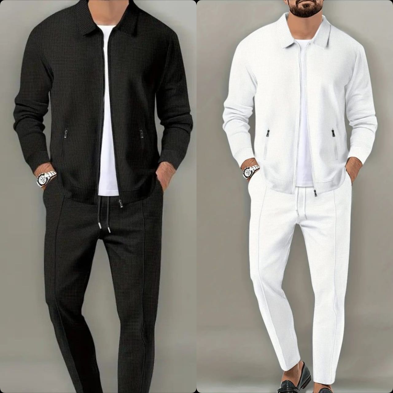 Pack of 2 Autumn/Winter Men’s Tracksuit Sets – Long Sleeve Sweatshirt & Joggers 76538