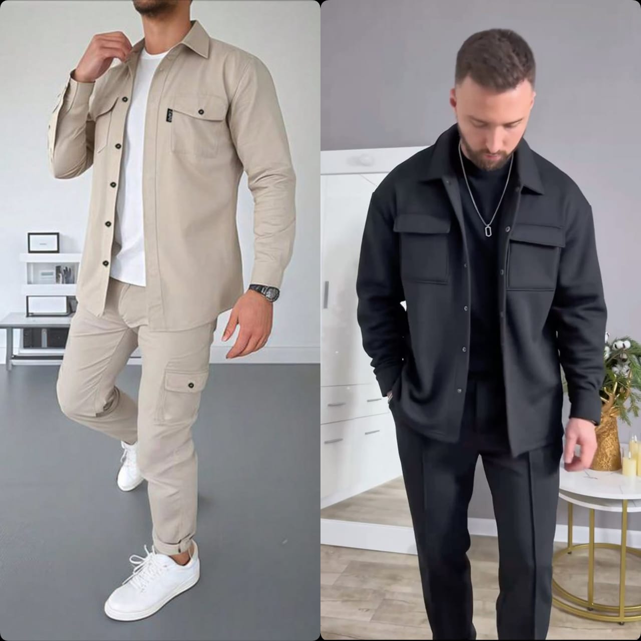 Pack of 2 Autumn/Winter Men’s Tracksuit Sets – Long Sleeve Sweatshirt & Joggers 76532