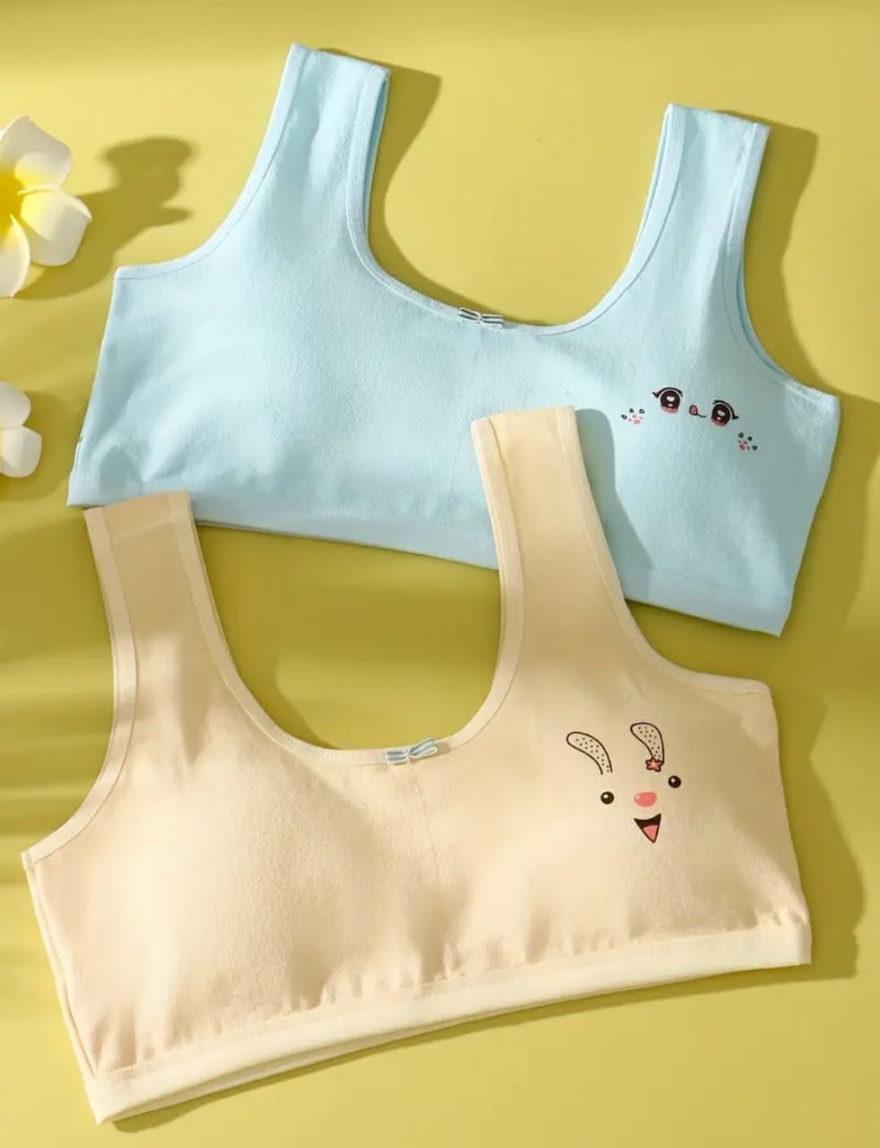 Pack Of 5 Teen Girls Casual Breathable Soft Comfortable Sports Bra