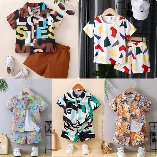 DOS-613 Premium Summer Baby Boy Suits (Pack of 5) – Kids Collection - All Sizes Available