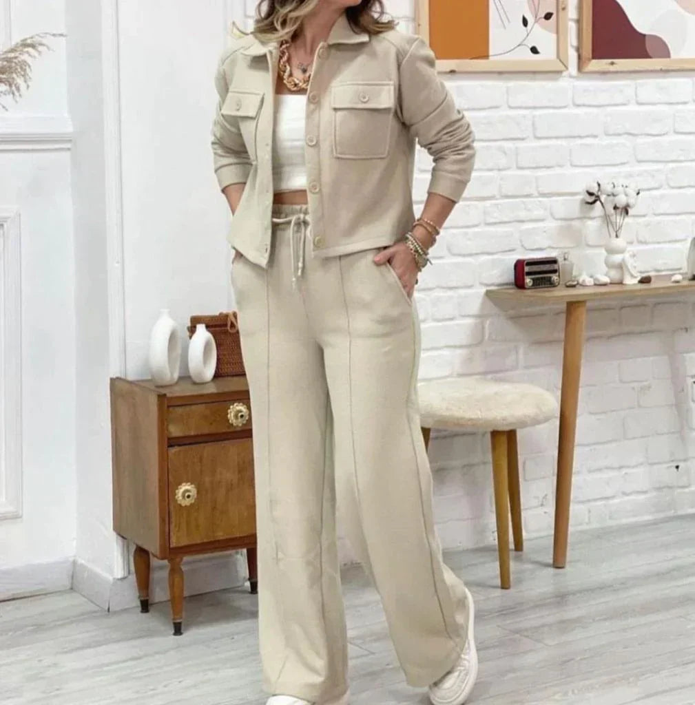 3 Pcs Winter Button Style Outfit