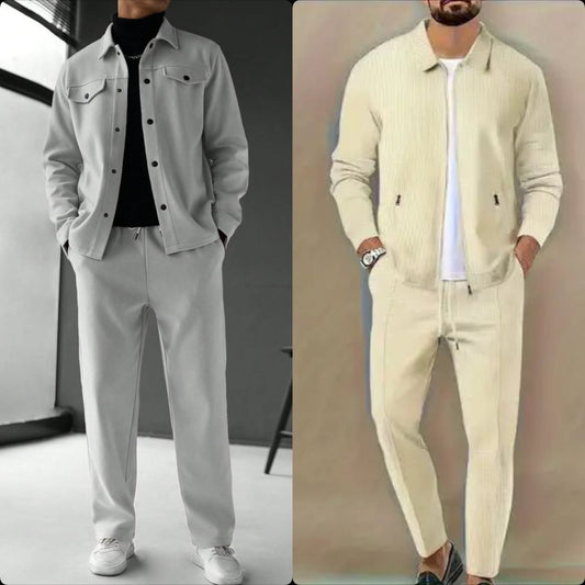 Pack of 2 Autumn/Winter Men’s Tracksuit Sets – Long Sleeve Sweatshirt & Joggers 76533