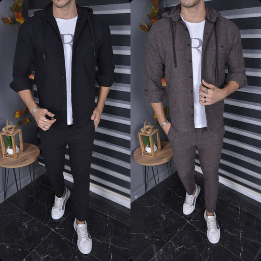 Pack of 2 Autumn/Winter Men’s Tracksuit Sets – Long Sleeve Sweatshirt & Joggers 76536