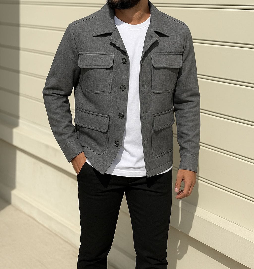 Men’s 3-Piece Winter Corduroy Suit Set – Blazer + T-Shirt + Cargo Trouser | JSKDN721