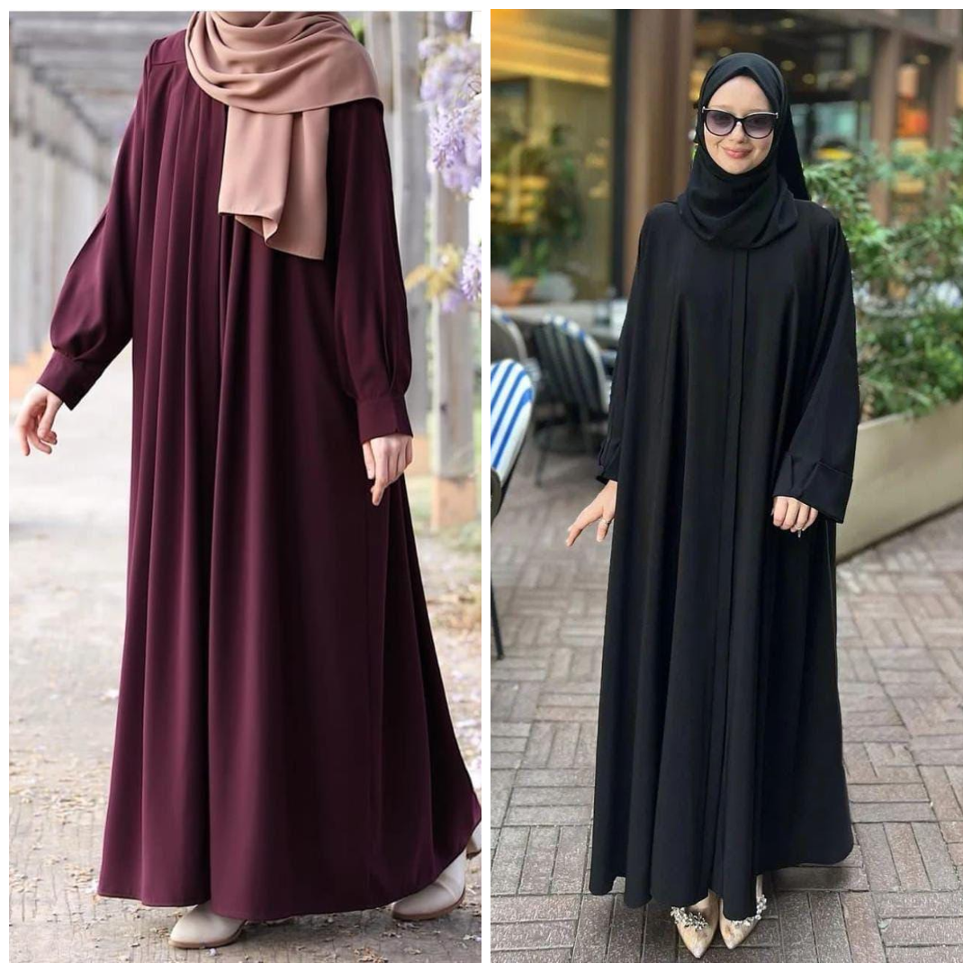 DOS743 Buy 1 Get 1 FREE Premium Georgette Abaya with Stoles – All Sizes Available